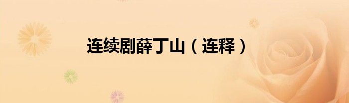 连续剧薛丁山（连释）