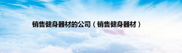 销售健身器材的公司（销售健身器材）