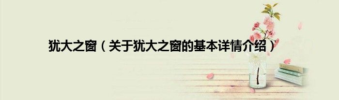 犹大之窗（关于犹大之窗的基本详情介绍）