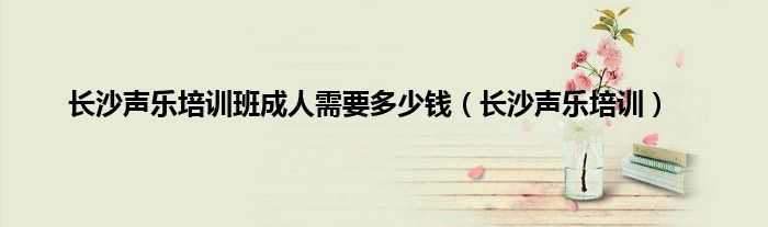 长沙声乐培训班成人需要多少钱（长沙声乐培训）
